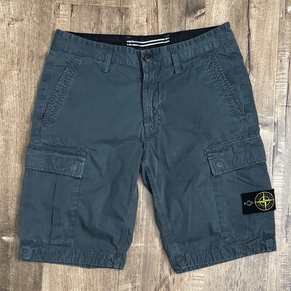 Stone Island Dark Gray Cargo Shorts